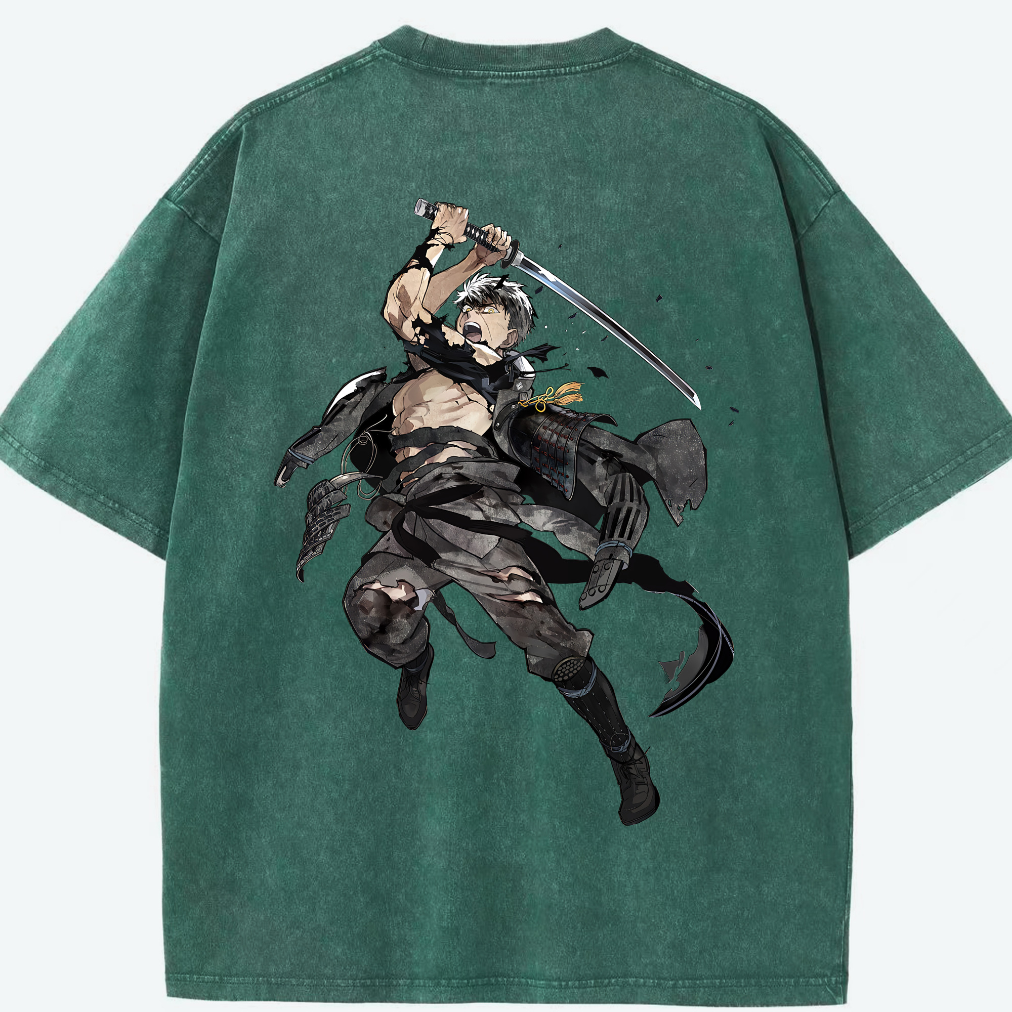（画像用） 刀剣乱舞 Touken Ranbu 綿100% ヴィンテージ風 半袖Tシャツ（背面プリント）